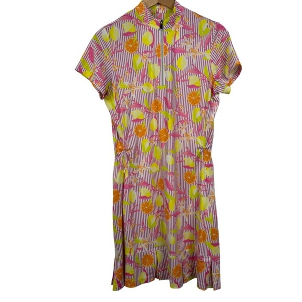 Tail Activewear Women's Citrus Print Short Sleeve Golf Dress Size S - Picture 2 of 7